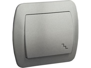 Kontakt-Simon Wechselschalter Treppen Simon Akord Doppelt Aluminium Metallisiert (Aw626)