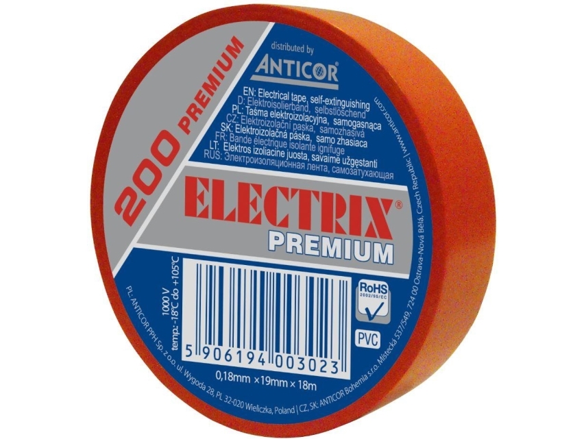Anticor Elektrisches Isolierband Electrix 200 Premium 19Mm 18M Blau
