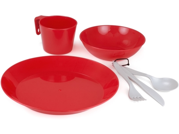 Gsi Zestaw Naczyn Cascadian 1 Person Table Set Red (77311)