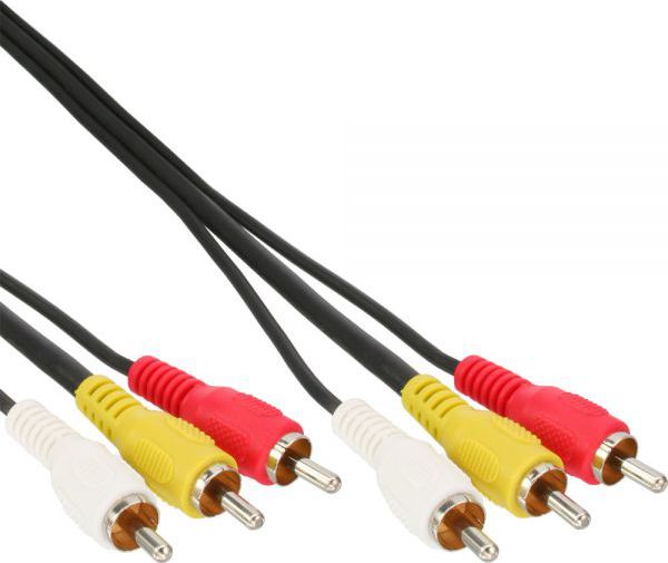 Intos Rca (Cinch) X3 - Rca (Cinch) X3 Cable 2M Black (89996)