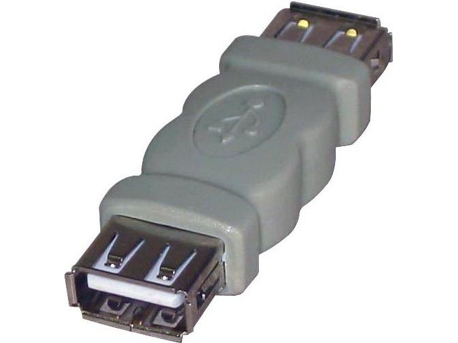 Usb Logo Usb A - Usb A Adapter (Socket-Socket) Gray On Blister (29241)
