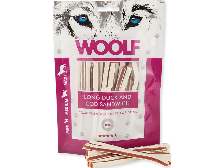 Woolf Woolf 100G Long Duck Cod Sandwich