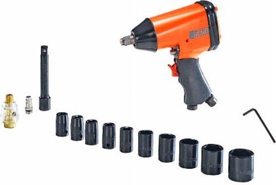 Black+Decker 1/2" Pneumatischer Bohrschlüssel + 10 Sockel