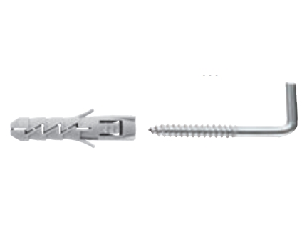 Kolerner afstandsbolt FIX 6x30 mm med lige krog 200 stk - FIX-06K