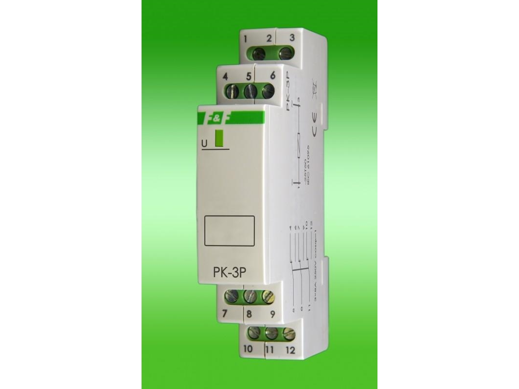F&F elektromagnetisk relæ 230V 3x8A - PK3P230