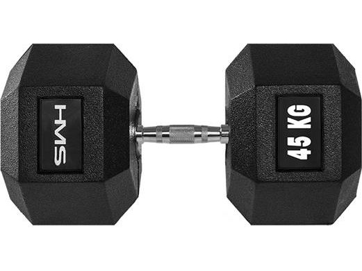 Hms Kurzhantel Hex Pro Gummiert 1 X 45 Kg