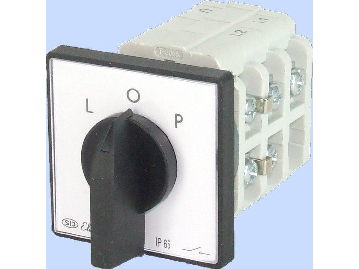 Elektromet Umschalter L-0-P 3P 25A Ip44 Mit Frontplatte (922527)
