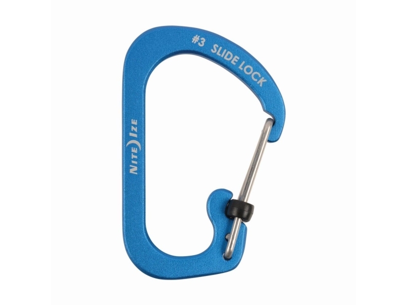 Nite Ize Slidelock Karabiner #3 Aluminium Blau (Csla3-03-R6)