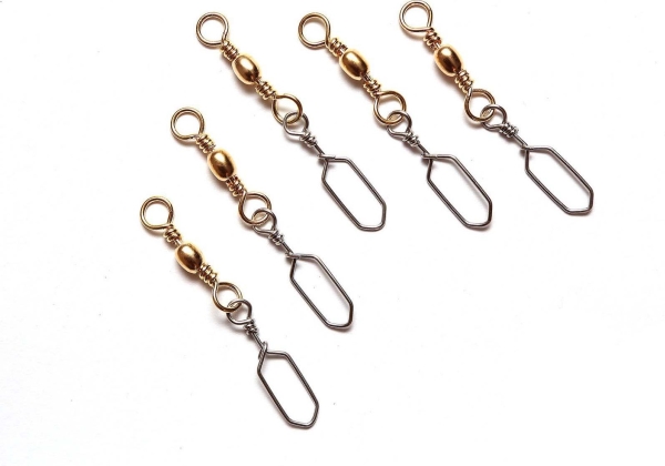 Okuma Norwegian Snap Swivel Size 4 Brass - 8pcs | Utomhus - Fiskeredskap - Tillbehör | GameStuff
