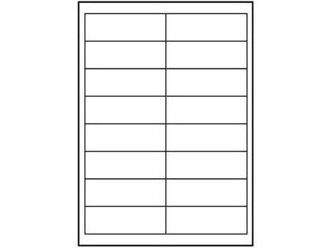 Logoetiketter A4, mat, hvid, 25 stk.