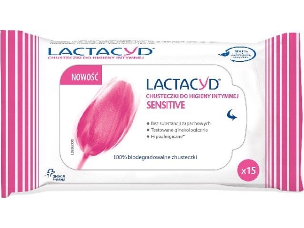 LACTACYD Sensitive vådservietter til intim hygiejne 15 stk