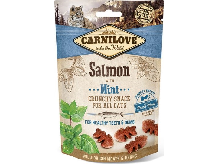 Carnilove Crunchy Snack Lachs &Amp Minze - Katzenspielzeug Mit Lachs Und Minze - 50 G