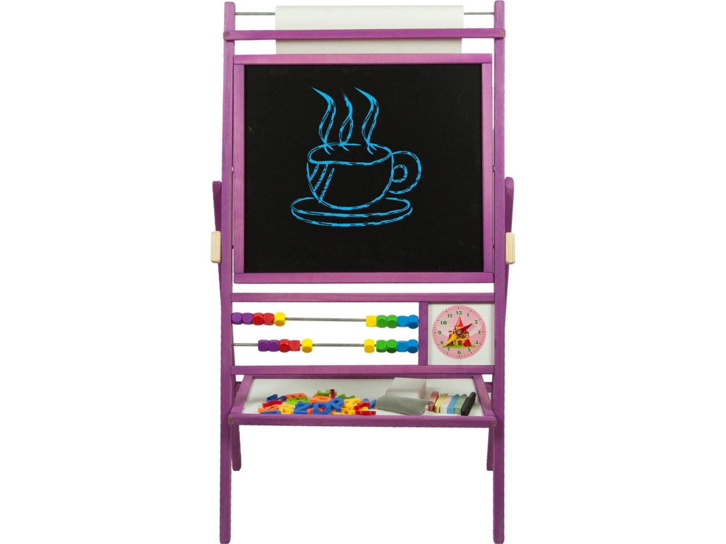 Revolving board with 2-row abacus purple