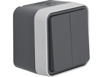 Berker Crown kytkin täydellinen harmaa W.1 IP55