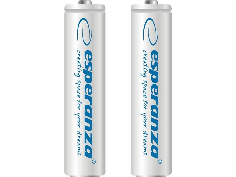 Esperanza Wiederaufladbar Weiß Aaa / R03 1000Mah 2 Stück.