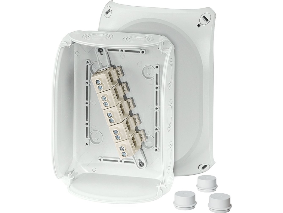 Hensel fordelerdåse 210x155x92 5x10mm2 CU IP66 grå DK 1610 GZ (62000158)