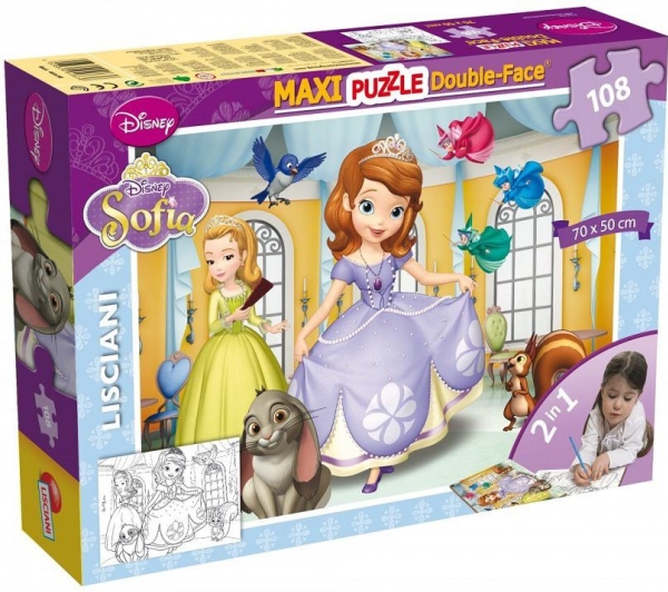 Lisciani Doppelseitiges Puzzle 108 Teile Sofia (304-46638)