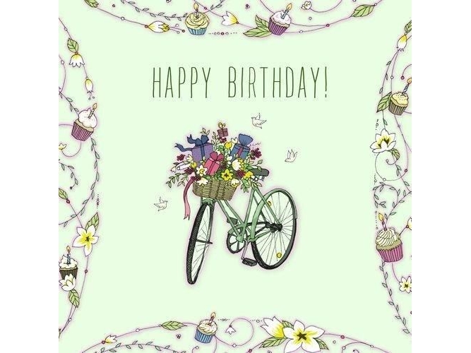 Billede af Clear Creation Fødselsdagskort Swarovski Firkantet Cykel (Cl1924)