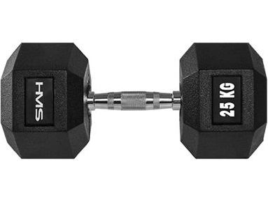 Hms Kurzhantel Hex Pro Gummiert 1 X 25 Kg
