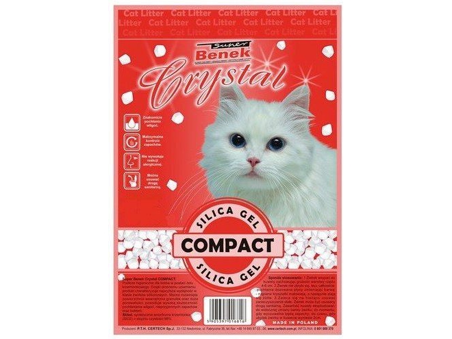 Certech Litter Super Crystal Compact Natural - Silikon-Katzenstreu 13 Kg