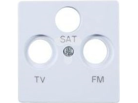 Kontakt-Simon Dæksel Til Antenne-/Rd/Tv/Sat-Stik Hvid (82037-30)