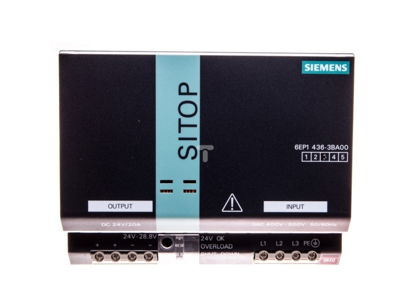 Siemens 6EP14363BA00 strömförsörjning för DIN-skena (DIN-rail) 24 V/DC 20 A 480 W antal utgångar: 1 | EL Artiklar - Elcentral - Din-skena | GameStuff