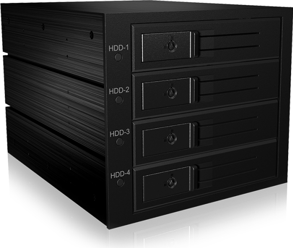 Icy Box Ib-564Ssk - Festplatte - Sas - Sata - Serial Ata Ii - Serial Ata Iii - Schwarz - Aluminium - Sata (56004)