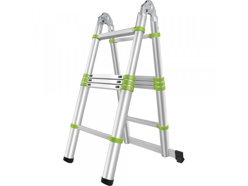 Fieldmann fritstående dobbelt-/dobbeltsidet stige i aluminium 3 trin (FZZ 4003)