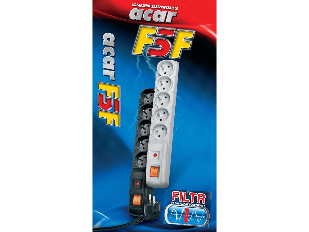 Acar S8 Pro, 8 Ac-Ausgänge, Indoor, Kunststoff, Schwarz, Universal, 230 V