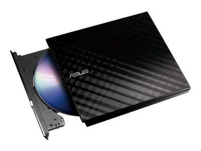 ASUS SDRW-08D2S-U LITE - Disk drev - DVD±RW (±R DL) / DVD-RAM - 8x/8x/5x - USB 2.0 - ekstern - sort