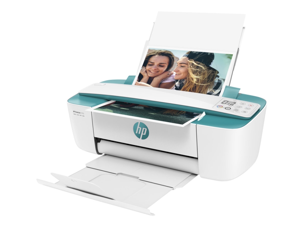 HP DeskJet 3762 All-in-One-printer, Farve, Printer til Home (Hjem), Print, kopiering, scanning, trådløs, Trådløs; Kompatibel med Instant ink; Print fra telefon eller tablet; Scan til PDF, inkjet, Farveudskrivning, 4800 x 1200