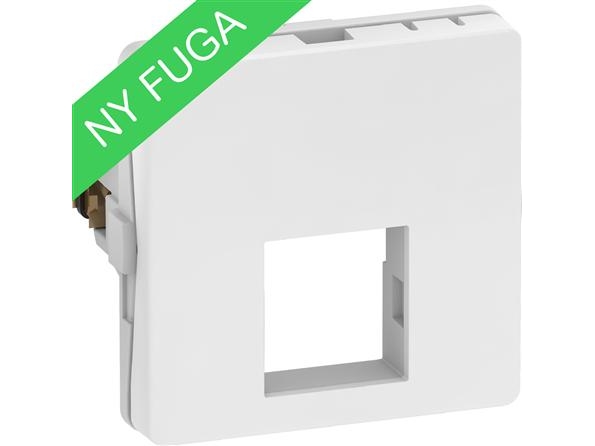Lauritz Knudsen Dataudtag Fuga T1 - 1 Modul Indsats, For 1 Stk. Systimax Konnektor, Leveres Uden Konnektor, Farve: Hvid