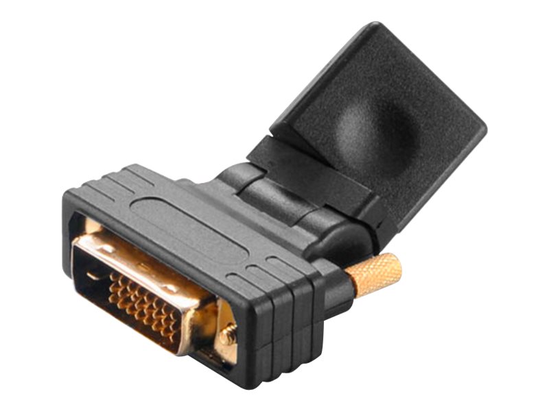 Akasa - Videoadapter - Hdmi Hun Roterende Til Dvi-D Han Roterende - Sort - Tommelskruer
