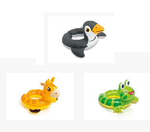 Intex 59220, Schwimmring, Junge/Mädchen, Vinyl, Gemischte Farben, Mehrfarbig