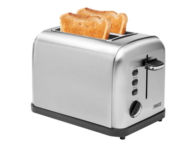 Princess Toaster Inox 2 - Brødrister - 2 Skive - 2 Holdere - Rustfrit Stål