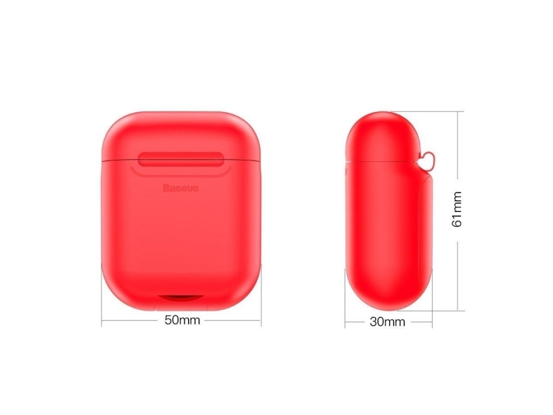 Baseus Silikone Etui Til Airpods - Rød