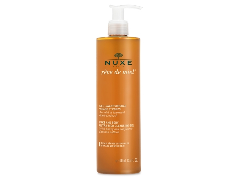 Nuxe Rve De Miel Face And Body Cleansing Gel 400ml Moisturizing Shower Gel For Body And Face