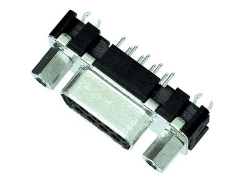 Harting 09 66 151 7513, D-Sub 9-pin, Sort, Rustfrit stål, Stål, Termoplastisk harpiks, Kobberlegering, 10 mO, 1000 V