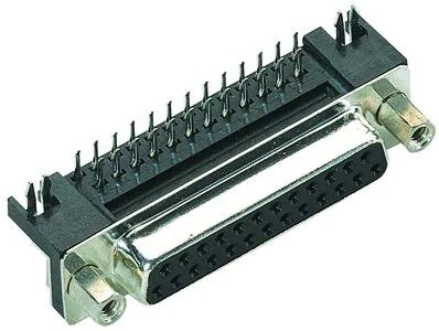 Harting Dsub Sv Fe Ssdp Ang-Us 37P Au3, D-Sub 37-Pin F, Schwarz, Metallisch, Polybutylene Terephthalate (Pbt), Stahl, Thermoplastisches Harz, Kupferl
