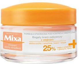 Mixa Expert Sensitive Skin Rich Nourishing Cream With Oil For Sensitive And Dry Skin 50Ml