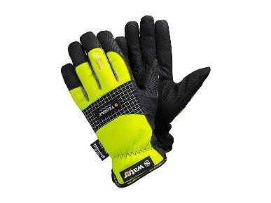 Ejendals Tegera 293, Værkstedshandsker, Sort, Hvid, Gul, Voksen, Voksen, Latex, Læder, Polyester