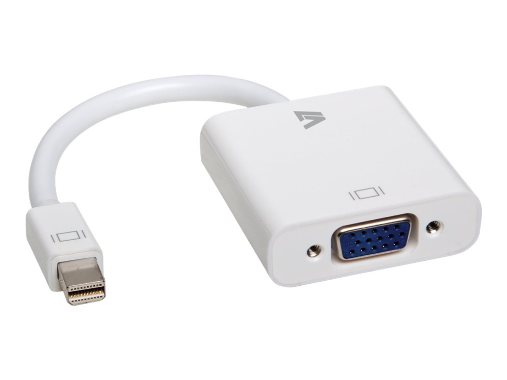V7 - Vga-Adapter - Mini Displayport (Han) Til Hd-15 (Vga) (Hun) - Hvid