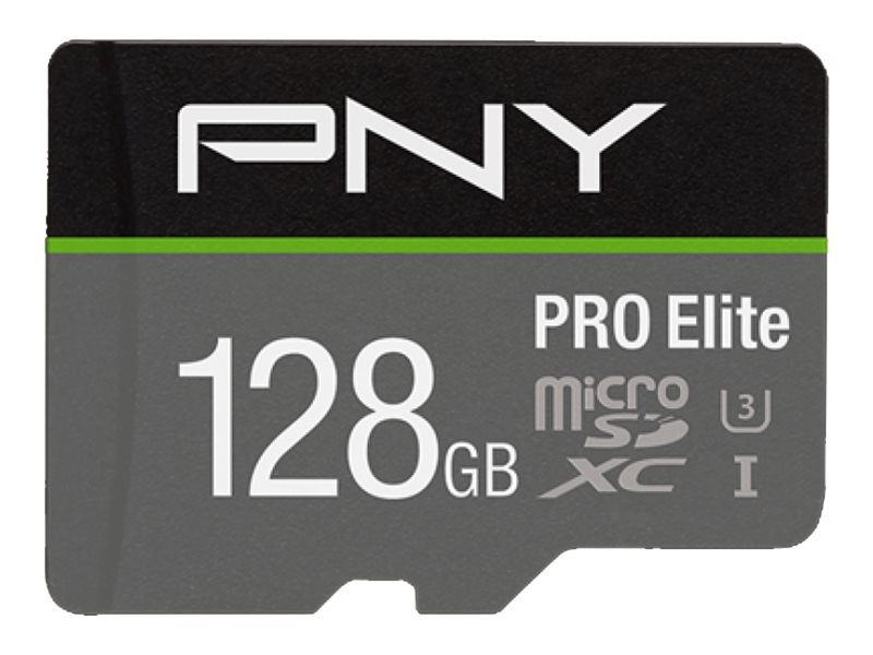 Pny Pro Elite, 128 Gb, Microsdxc, Klasse 10, Uhs-I, 100 Mb/S, Class 3 (U3)