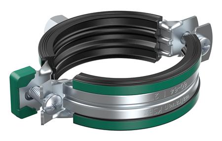 WALRAVEN Rörfästen KSB2 Två skruvar Ø60-64mm, förzinkade, med Quicklock. Kombinationsmontering M8/10. Bullerdämpande EPDM-gummi | Rörhållare | GameStuff