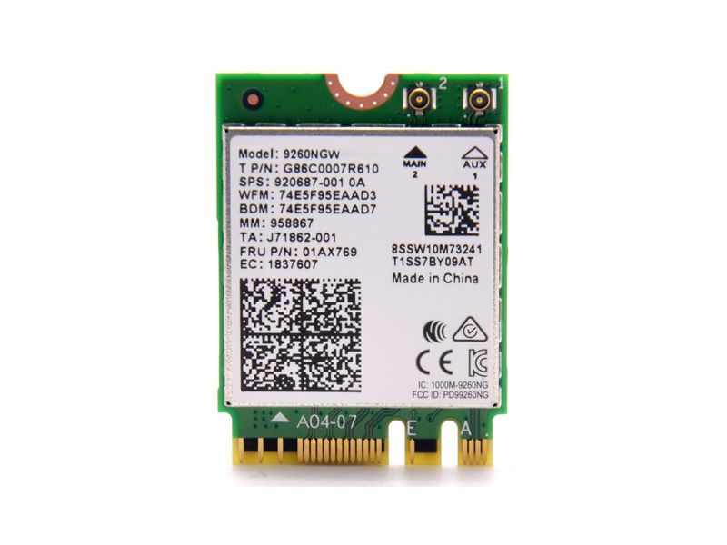 Intel Wi-Fi 6 Ax200 (Gig+), Eingebaut, Kabellos, Pci Express, Wlan, Wi-Fi 6 (802.11Ax), 2400 Mbit/S