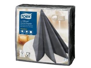 Tork Linstyle Serviette 39X39 Cm Anthrazit, 12 Pk X 50 Pk/Krt