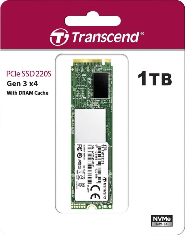 Mentalt Medic Løs Transcend 220S - SSD - 1 TB - intern - M.2 2280 - PCIe 3.0 x4 (NVMe)