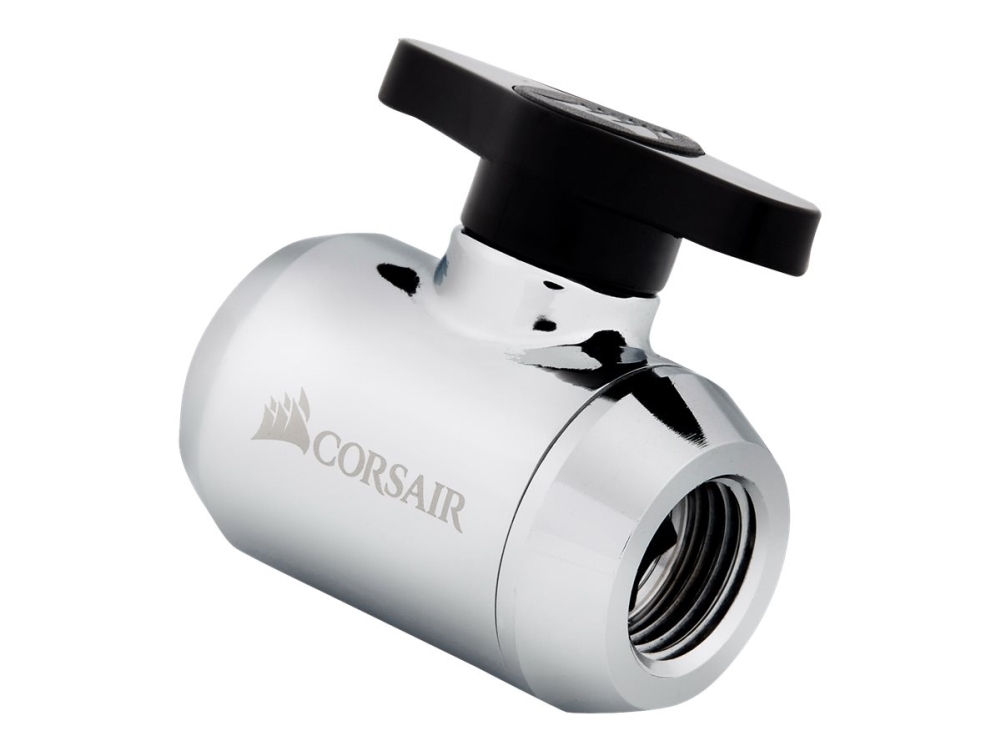 CORSAIR Hydro X Series XF Ball Valve - Manuell kulventil för vätskekylsystem - krom | Datorkomponenter - Kylning & moddning - Övrig Kylning | GameStuff