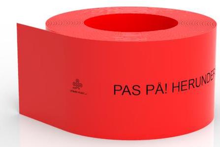 ELKABEL-kaapelipeite 1,8 x 100 mm, punainen, 50 metrin rulla. – (50 metriä)