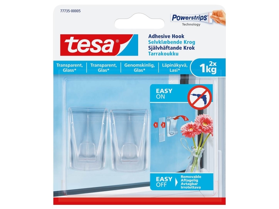 Klebehaken Tesa Deco T/Feste Oberflächen 1Kg 2Stk/Pack - (2 Stck.)
